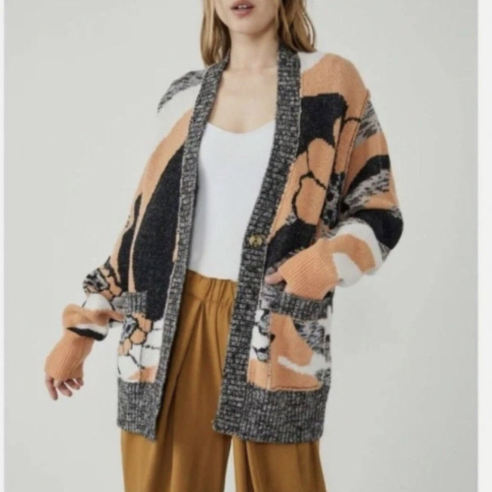 Free People August Cardi Peach Petals Combo NWT Size Medium